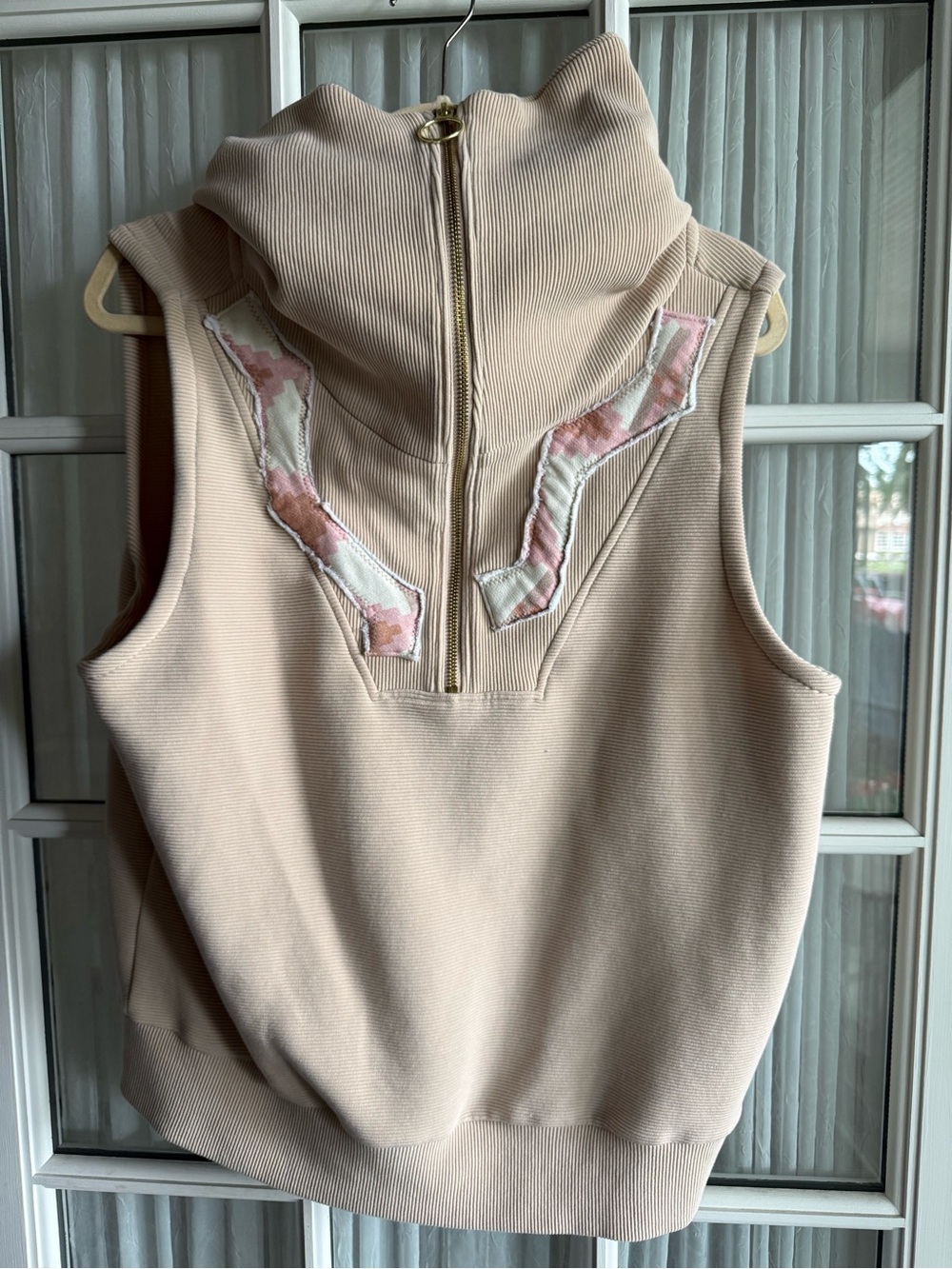 Varley Sweater Women’s Medium Vest Sleeveless Zip-Neck Top